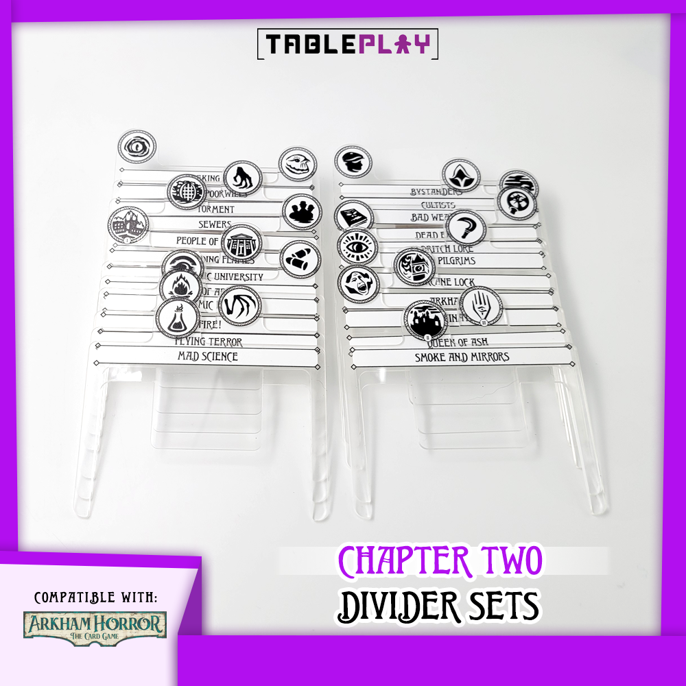 arkham horror card dividers Extra for Game Organizer (8)  The Broken Token Removable dividers compatible with our Storage Systems. Arkham Horror: The Card Game